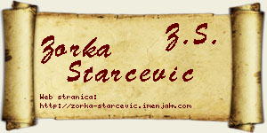 Zorka Starčević vizit kartica